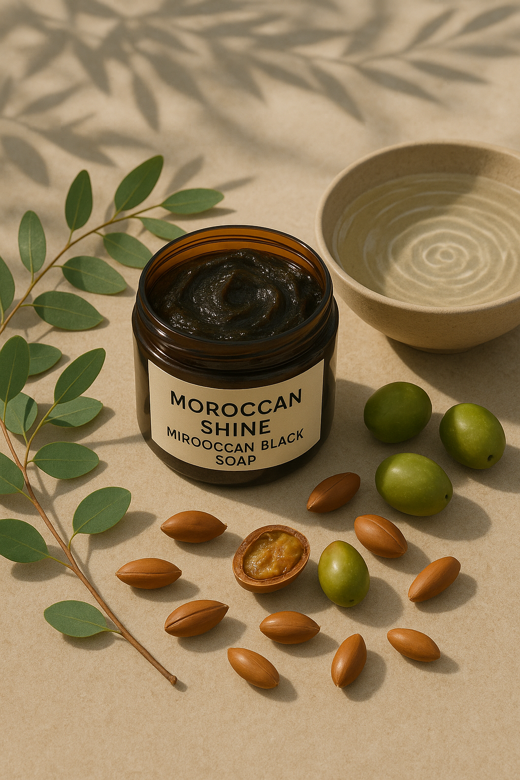 Traditional Moroccan Beldi Black Soap – Hammam Ritual for Smooth, Glowing Skin