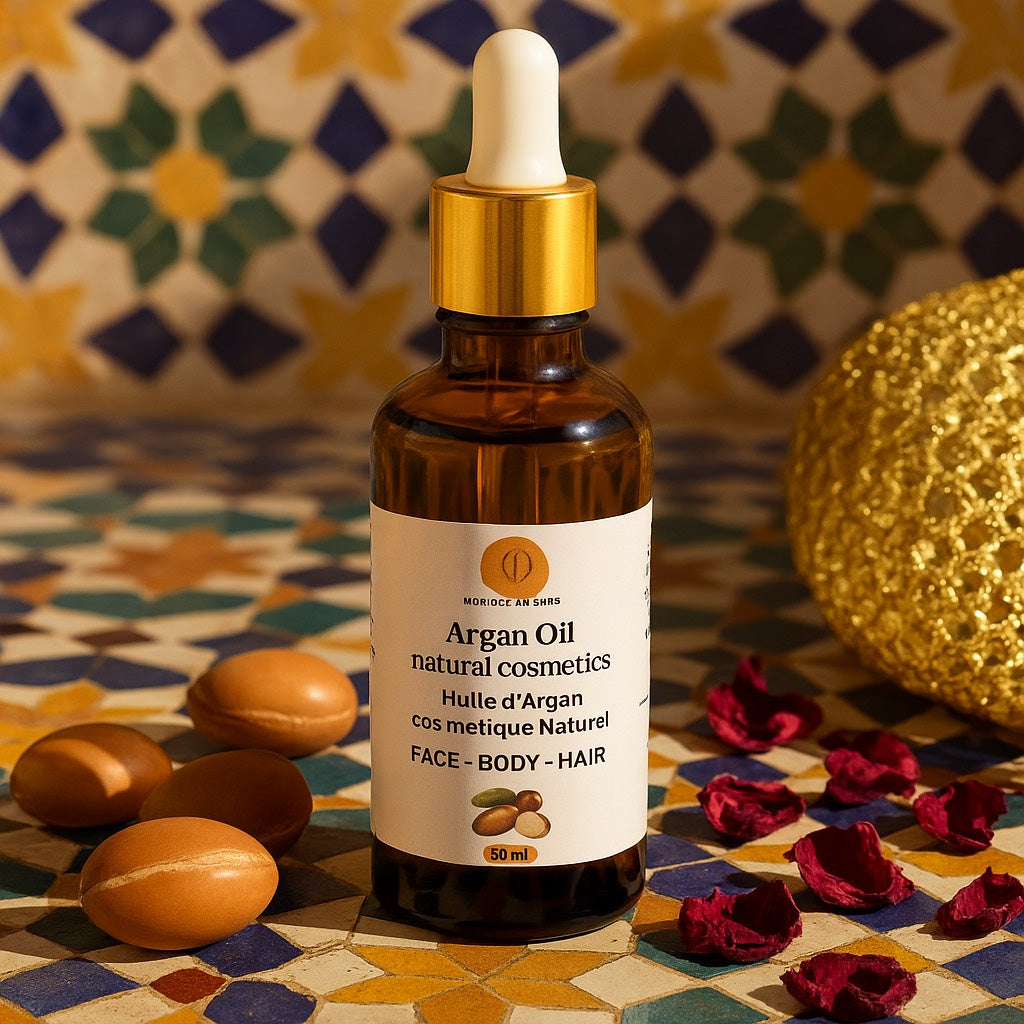 100% Pure Moroccan Argan Oil - Liquid Gold For Skin,Hair & Beyond, 50 ML