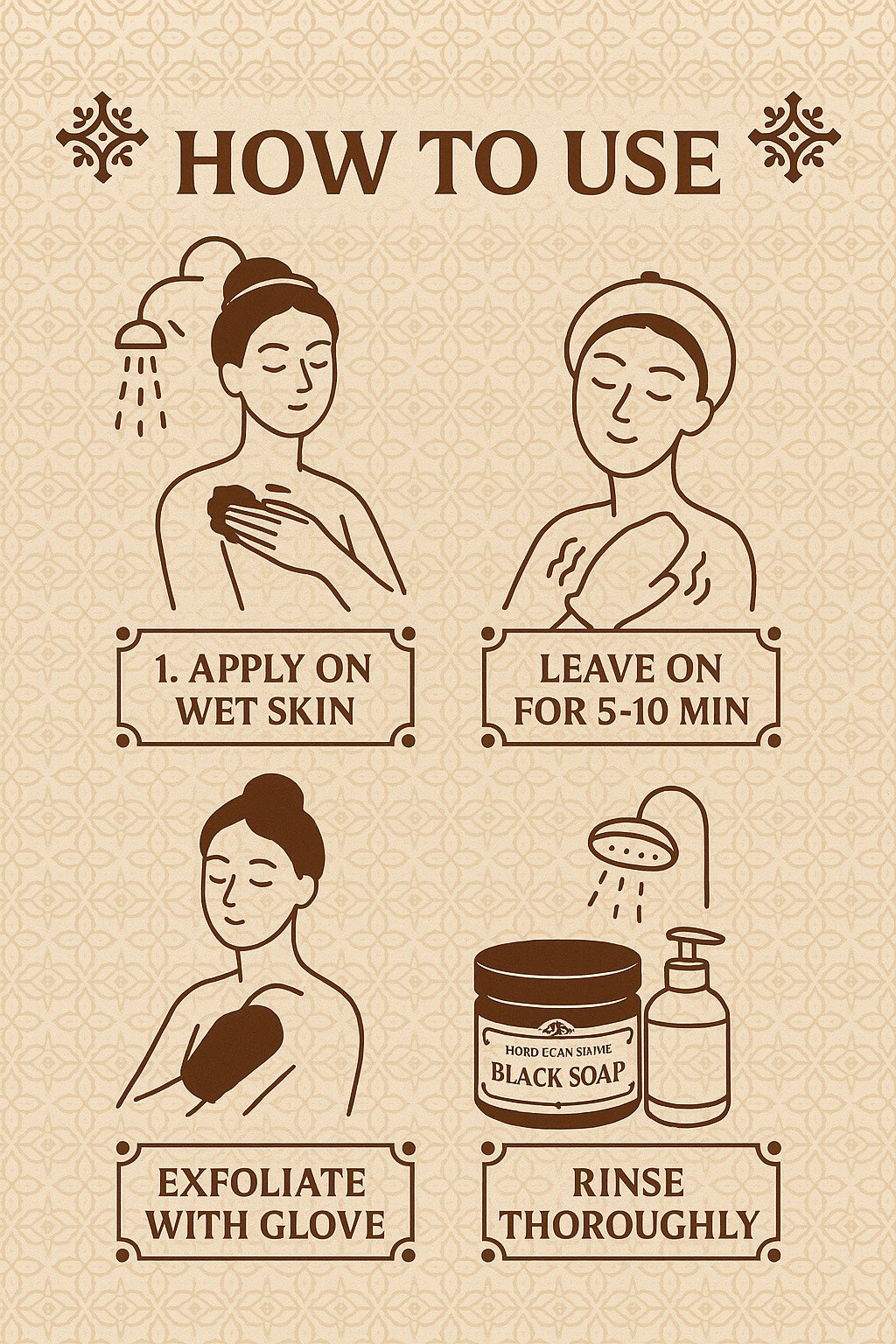 Traditional Moroccan Beldi Black Soap – Hammam Ritual for Smooth, Glowing Skin