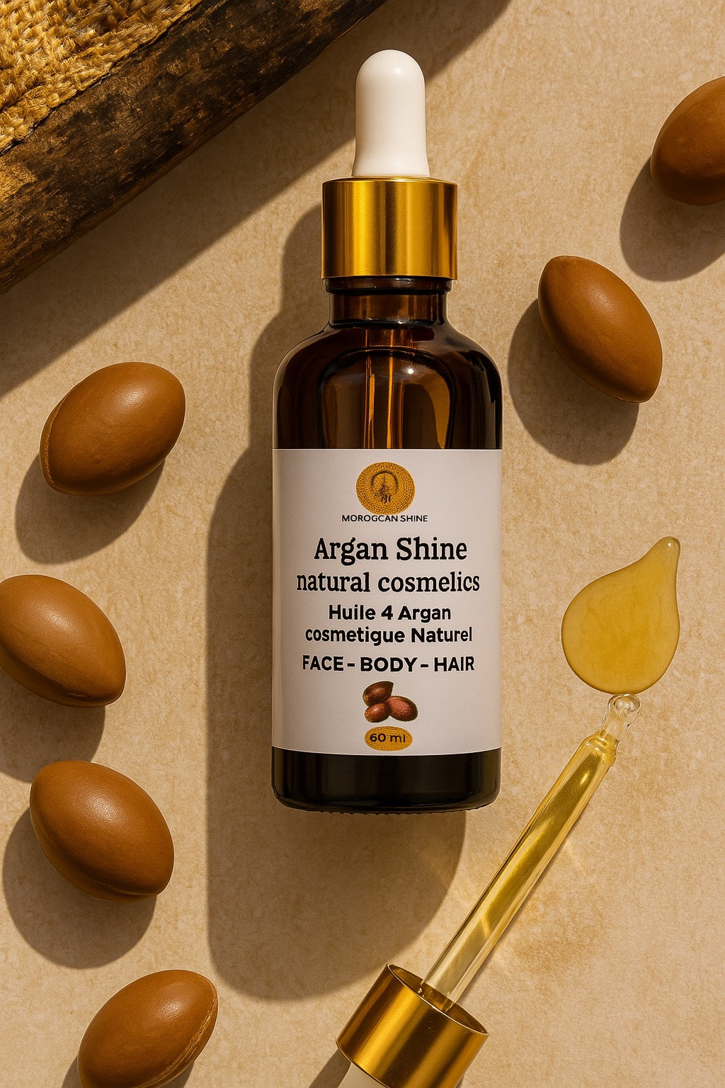 100% Pure Moroccan Argan Oil - Liquid Gold For Skin,Hair & Beyond, 50 ML