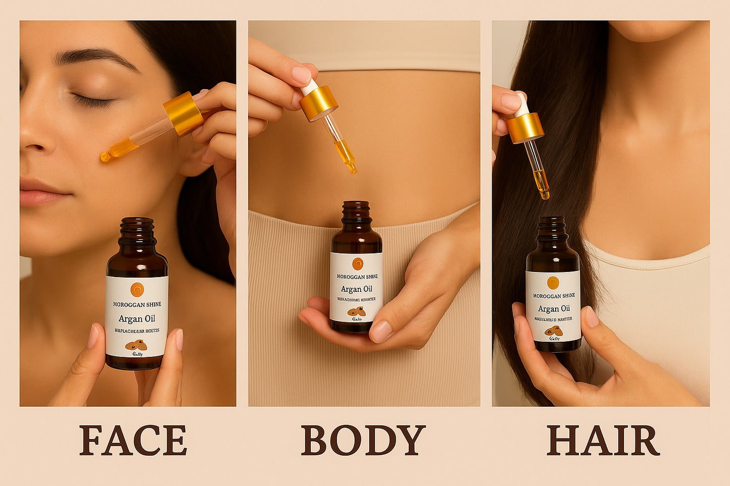 100% Pure Moroccan Argan Oil - Liquid Gold For Skin,Hair & Beyond, 50 ML